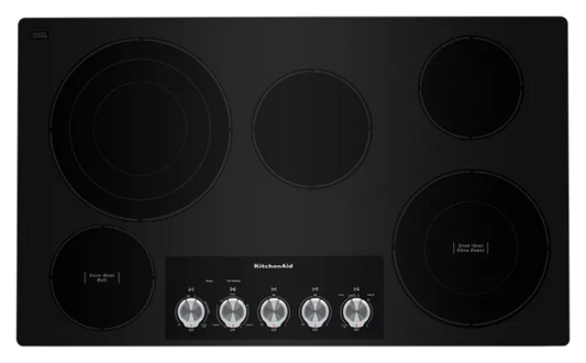 KitchenAid 36″ Electric Cooktop with 5 Elements and Knob Controls